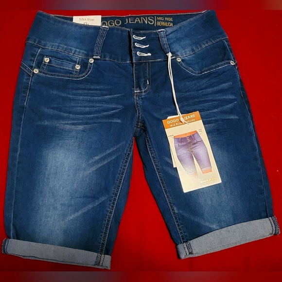 Gogojeans Mid Rise Shorts - Picture 1 of 2
